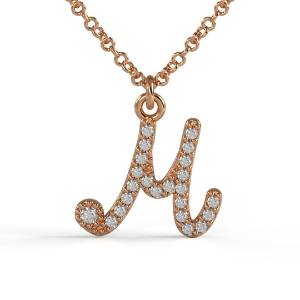 תליון אות משובץ יהלומים, Diamonds Love
