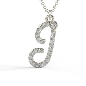 תליון אות משובץ יהלומים, Diamonds Love