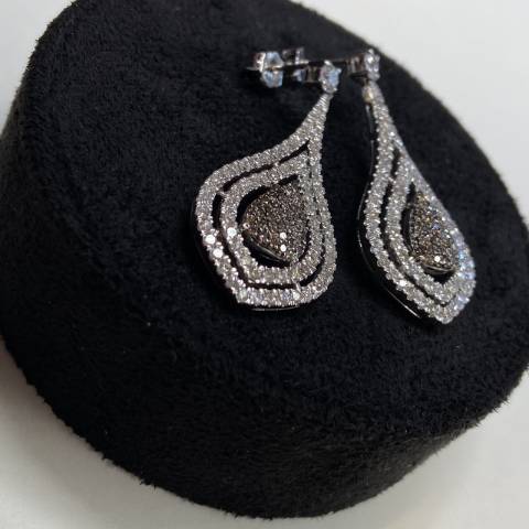 עגילי יהלומים TearDrop