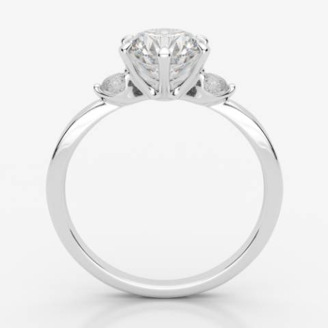 טבעת אירוסין זהב צהוב/לבן 14K/18K דגם Universe יהלום מרכזי 0.2 – 1 קראט