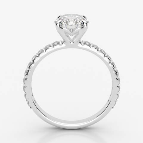 טבעת אירוסין זהב צהוב/לבן 14K/18K דגם Unique יהלום מרכזי 0.2 – 1 קראט