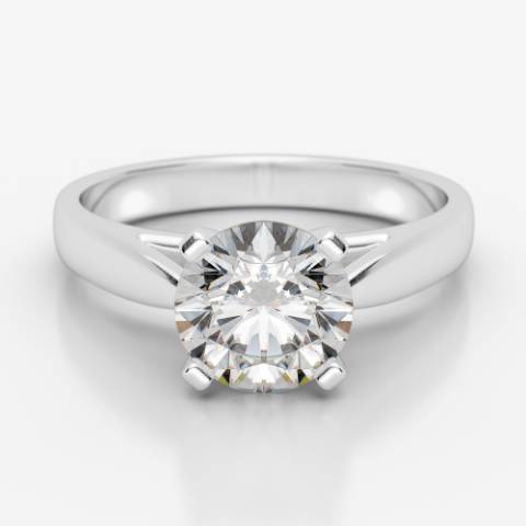 טבעת אירוסין זהב צהוב/לבן 14K/18K דגם relax יהלום מרכזי 0.2 – 1 קראט