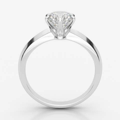 טבעת אירוסין זהב צהוב/לבן 14K/18K דגם Simple יהלום מרכזי 0.2 – 1 קראט