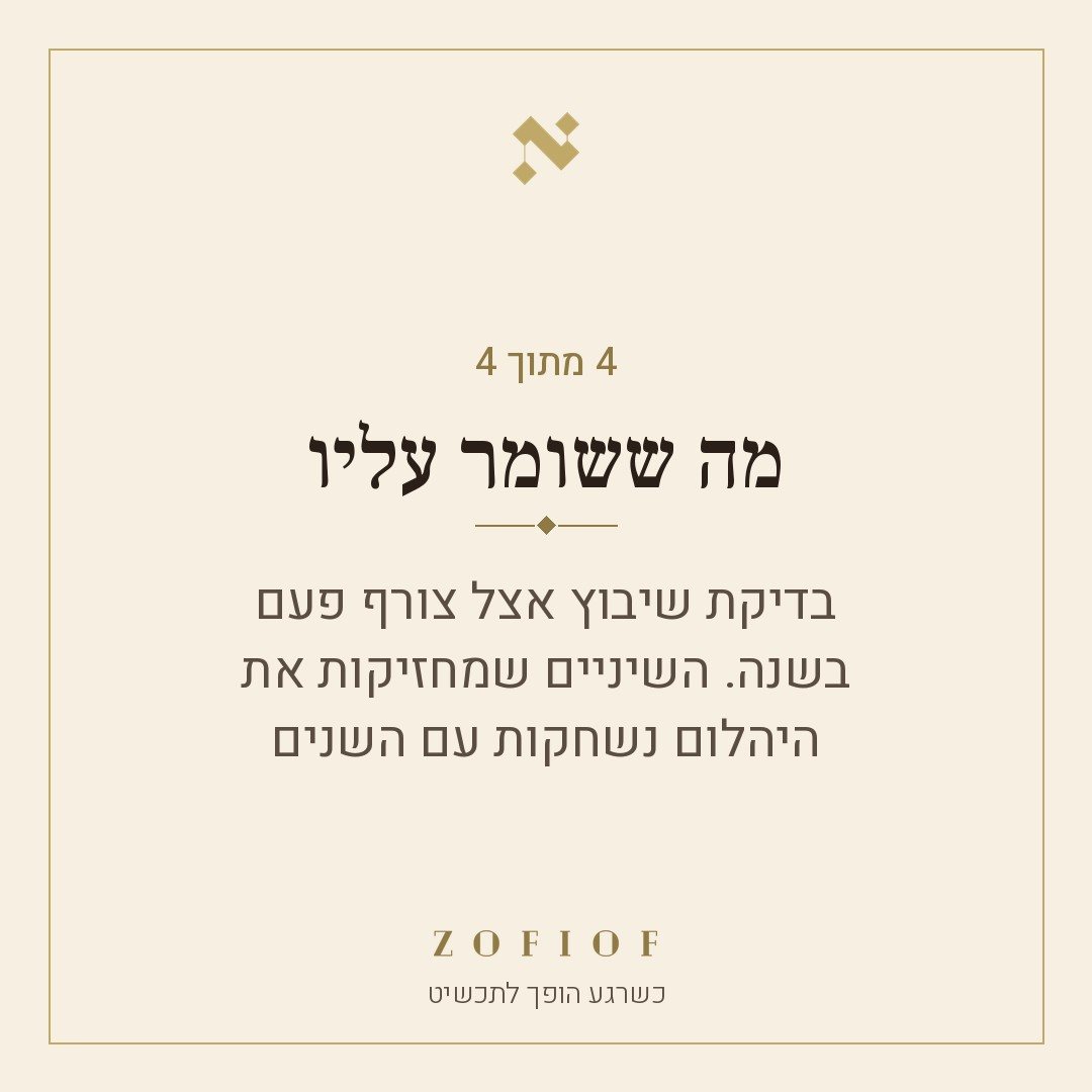 4 מתוך 4, מה ששומר עליו: בדיקת שיבוץ אצל צורף פעם בשנה, כי השיניים שמחזיקות את היהלום נשחקות עם השנים